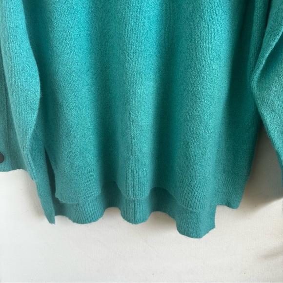 Apt. 9 Soft Teal Cowl Neck Women’s Sweater w Button Accents Size M NWT - Picture 3 of 9